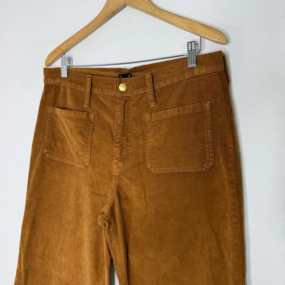 J.Crew Corduroy Wide Leg Crop Pants Brown High Rise Size 30